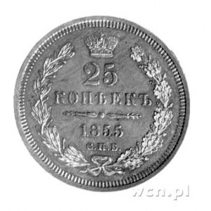 25 kopiejek 1855, Sankt Petersburg, Uzdenikow 1722.