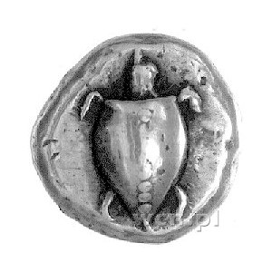 Egina, stater z okresu archaicznego 510-490 pne, Aw: Żó...