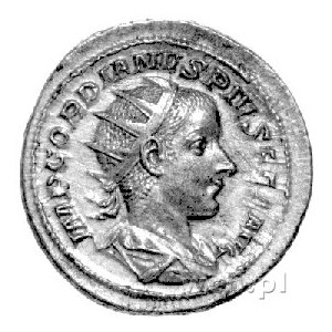 antoninian, Aw: Popiersie w koronie radialnej i napis: ...