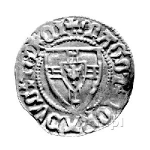 Konrad II von Jungingen 1393- 1407, szeląg, Aw: Tarcza ...