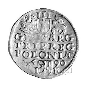 trojak 1590, Poznań, Kurp. 581 R, Wal. III 5, końcówka ...