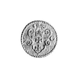 denar 1590, Gdańsk, Kurp. 2200 R3, Gum. 1368, patyna