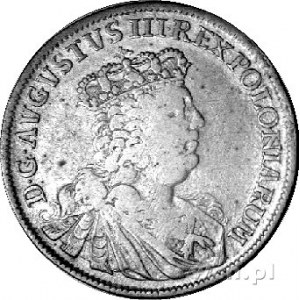 dwuzłotówka /8 groszy/ 1753, Lipsk, Kam. 840 R1, Merseb...