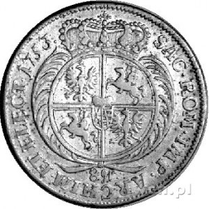 dwuzłotówka /8 groszy/ 1753, Lipsk, Kam. 840 R1, Merseb...