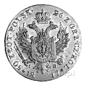 50 złotych 1817, Warszawa, Plage 1, Fr. 105, złoto, 9,8...