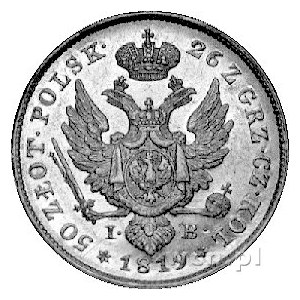 50 złotych 1819, Warszawa, Plage 4, Fr. 107, złoto, 9,7...