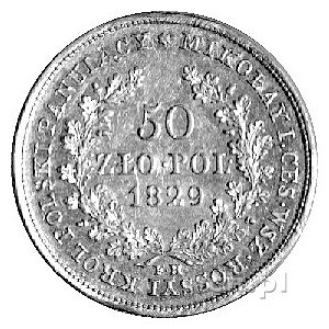 50 złotych 1829, Warszawa, Plage 10, Fr. 109, złoto, 9,...