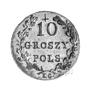 10 groszy 1831, Warszawa, Plage 279, łapy orła zgięte, ...