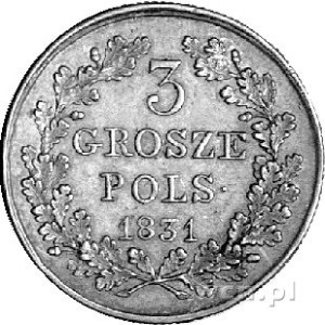 3 grosze 1831, Warszawa, Plage 282, patyna