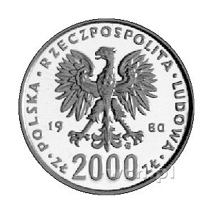 2000 złotych 1980, Warszawa, XIII Zimowe Igrzyska Olimp...