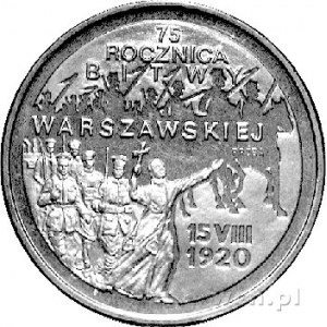 2 złote 1995, 75 rocznica Bitwy Warszawskiej, na rewers...
