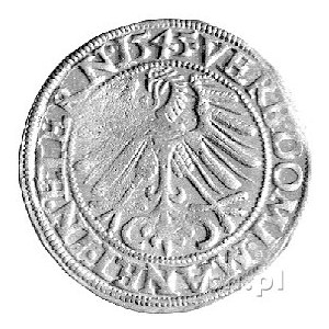 grosz 1545, Legnica, F. u S. 1370, bardzo ładny egzempl...