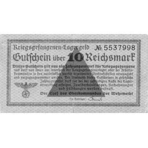 Wermacht- pieniądz obozu jeńców wojennych- 10 marek (19...