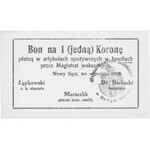 Nowy Sącz- bony na 1 koronę 1918 w czterech odmianach k...