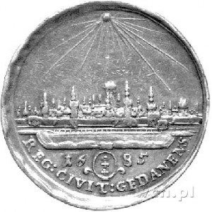 medal autorstwa Jana Höhna jun. wybity w 1685 r. w Gdań...