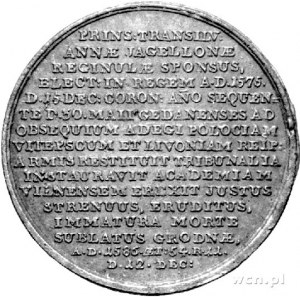 medal autorstwa J.J. Reichla przedstawiający Stefana Ba...