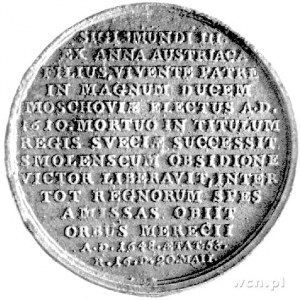 medal autorstwa J.J. Reichla przedstawiający Wladysława...