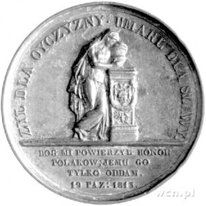 medal autorstwa Franciszka Caunois wybity z okazji śmie...