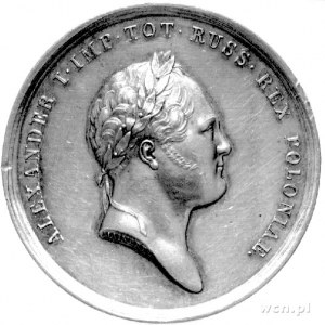 medal cara Aleksandra I autorstwa J. Majnerta wybity w ...