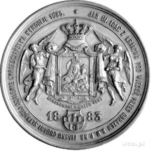 medal wybity w 1883 r z okazji 200-lecia Odsieczy Wiede...