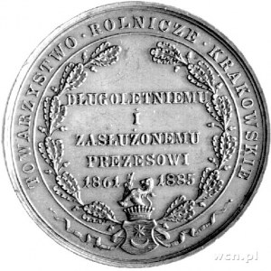 medal hrabiego Wodzickiego j.w., brąz 47 mm, 45,0 g., d...