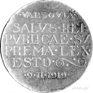 medal autorstwa J. Raszki wybity w 1919 r. z okazji zwo...