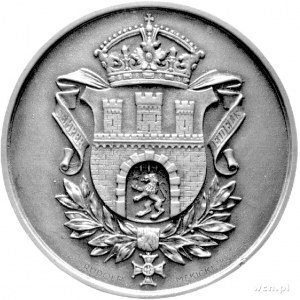 medal autorstwa Rudolfa Mękickiego wybity w 1936 r. z o...