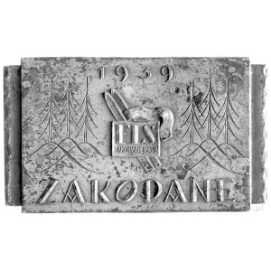 plakieta nagrodowa zawodów FIS w Zakopanem w 1939 r. au...