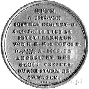 medal sygn. LGL wybity z okazji wyzwolenia w 1686 r. mi...