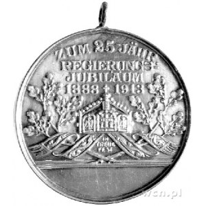 medal na 25-lecie panowania Wilhelma II wybity w 1913 r...