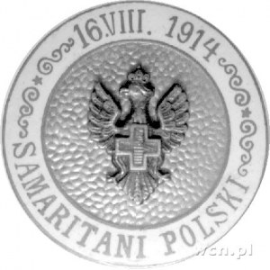 odznaka pamiątkowa Samarytan Polskich 1914 r.; Orzeł z ...