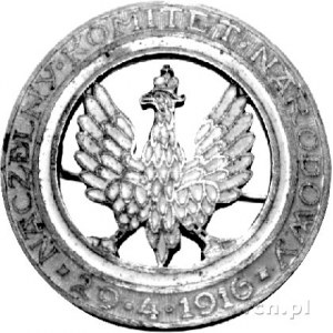 odznaka Naczelnego Komitetu Narodowego 1916 r.; Orzeł w...