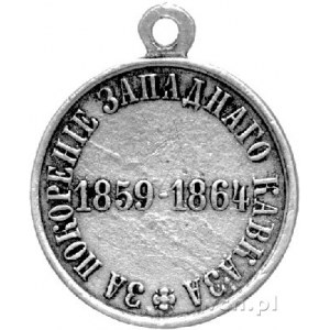medal nagrodowy za pacyfikację Zachodniego Kaukazu 1864...
