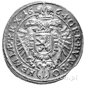 15 krajcarów 1664, Praga, Herinek 990