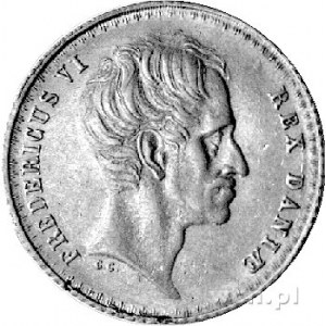 Fryderyk VII 1808-1839 - 2 Fryderyk d’or 1838, Aw: Głow...