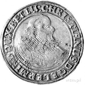 Krystian 1599-1633 - talar 1625, Aw: Popiersie, Rw: Tar...