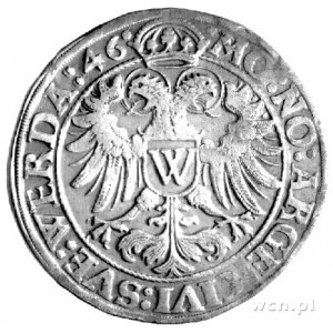 talar 1546, Aw: Orzeł cesarski z literą W na tarczy, Rw...
