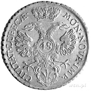 talar = 48 szylingów 1752, Aw: Orzeł cesarski, Rw: Tarc...