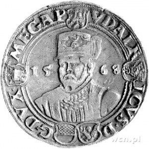 Ulryk III 1555-1603 - talar 1568, Aw: Popiersie, Rw: Or...