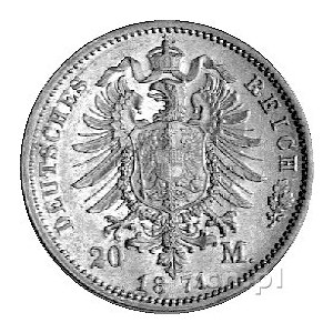 20 marek 1871, Berlin, J. 243, złoto, 3,956 g.