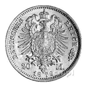 20 marek 1872, Frankfurt, J. 243, złoto, 7,96 g.