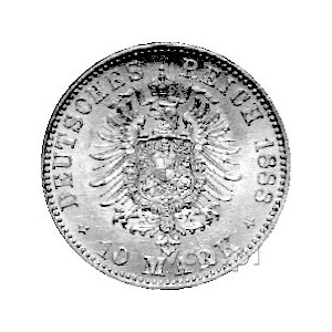 10 marek 1888, Berlin, J. 245, złoto, 3,99 g.