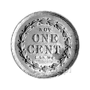 zestaw monet jednocentowych prywatnej emisji z roku 186...