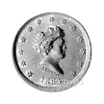 zestaw monet jednocentowych prywatnej emisji z roku 186...