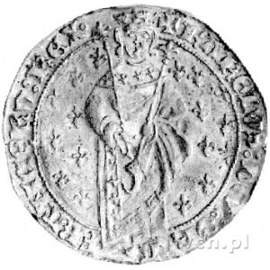 Karol VII 1422- 1461, royal d' or, Aw: Król stojący na ...