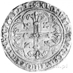 Karol VII 1422- 1461, royal d' or, Aw: Król stojący na ...
