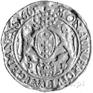 dukat 1661, Gdańsk, H-Cz. 2201, Fr. 24, moneta wyjęta z...