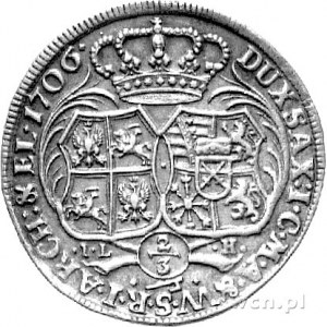 2/3 talara (gulden) 1706, Drezno, tak zwany Coselgulden...