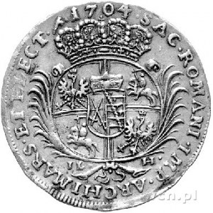 1/4 talara 1704, Drezno, bardzo ciekawa i rzadka moneta...
