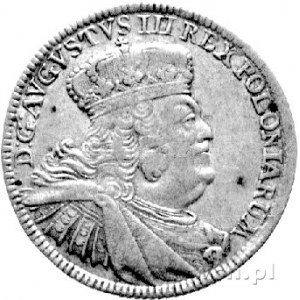 dwuzłotówka (8 groszy) 1756, Lipsk, Kam. 857 R5, H-Cz. ...